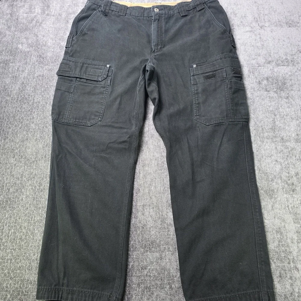 Duluth Trading Pants Mens 40x30 Fit 38x30 Black Heavyweight Flex Fire Hose Cargo